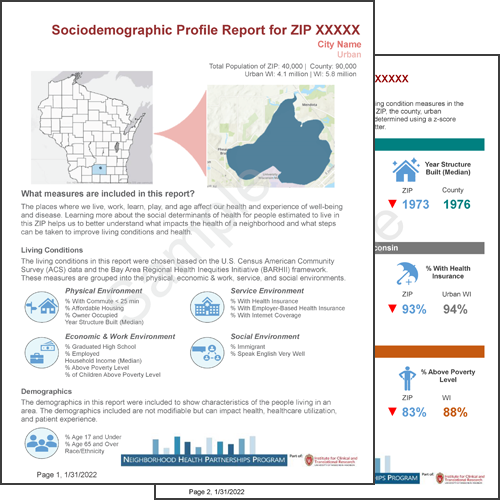 Nhp Sociodemographic Profile Report Release Neighborhood Health Partnerships Program